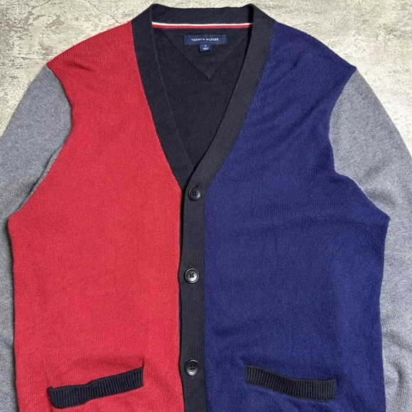 Tommy Hilfiger Colour Block Cardigan - Picture 1 of 4